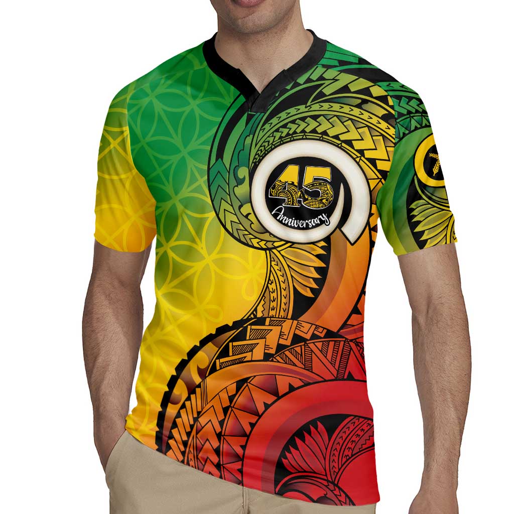 Vanuatu 45th Independence Anniversary Rugby Jersey Ni-Van Sandroing - Polynesian Pride