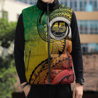 Vanuatu 45th Independence Anniversary Sleeveless Puffer Jacket Ni-Van Sandroing - Polynesian Pride