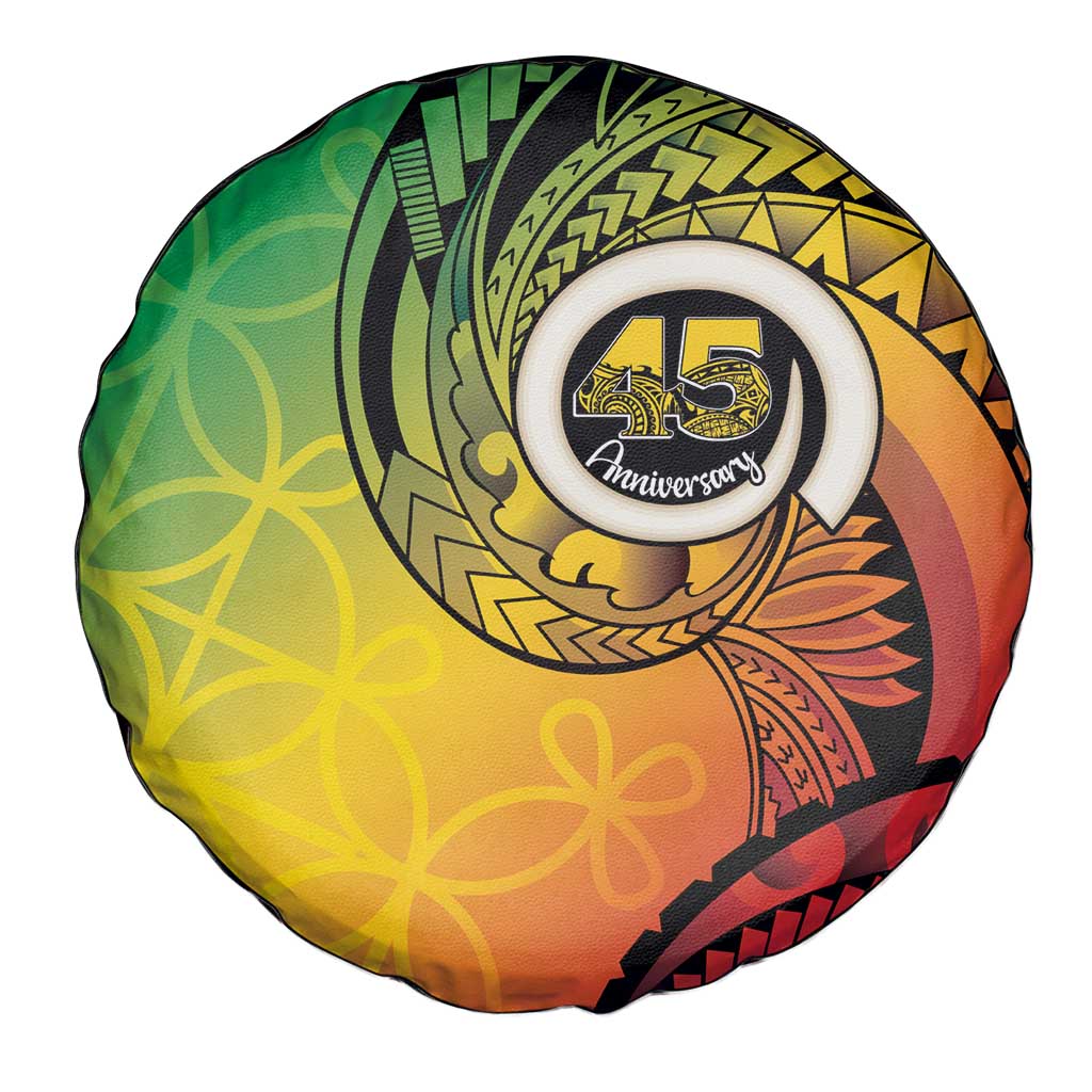 Vanuatu 45th Independence Anniversary Spare Tire Cover Ni-Van Sandroing - Polynesian Pride