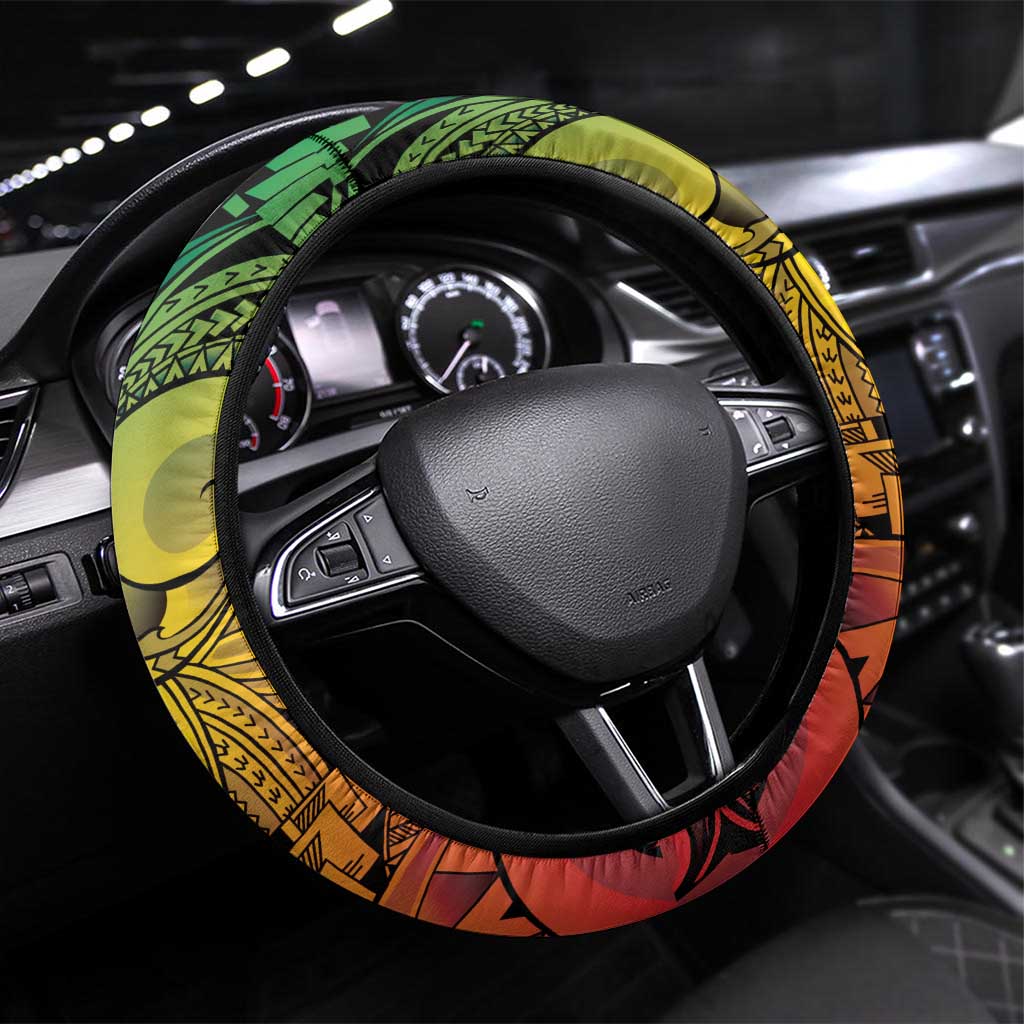 Vanuatu 45th Independence Anniversary Steering Wheel Cover Ni-Van Sandroing - Polynesian Pride