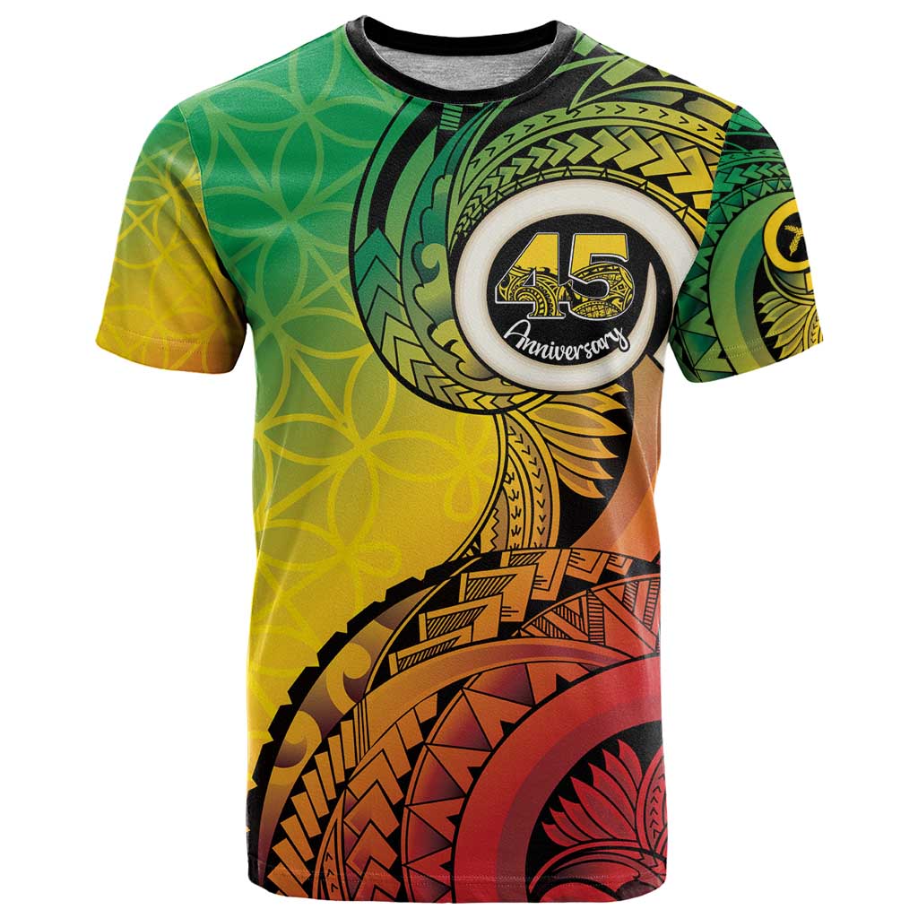 Vanuatu 45th Independence Anniversary T Shirt Ni-Van Sandroing - Polynesian Pride
