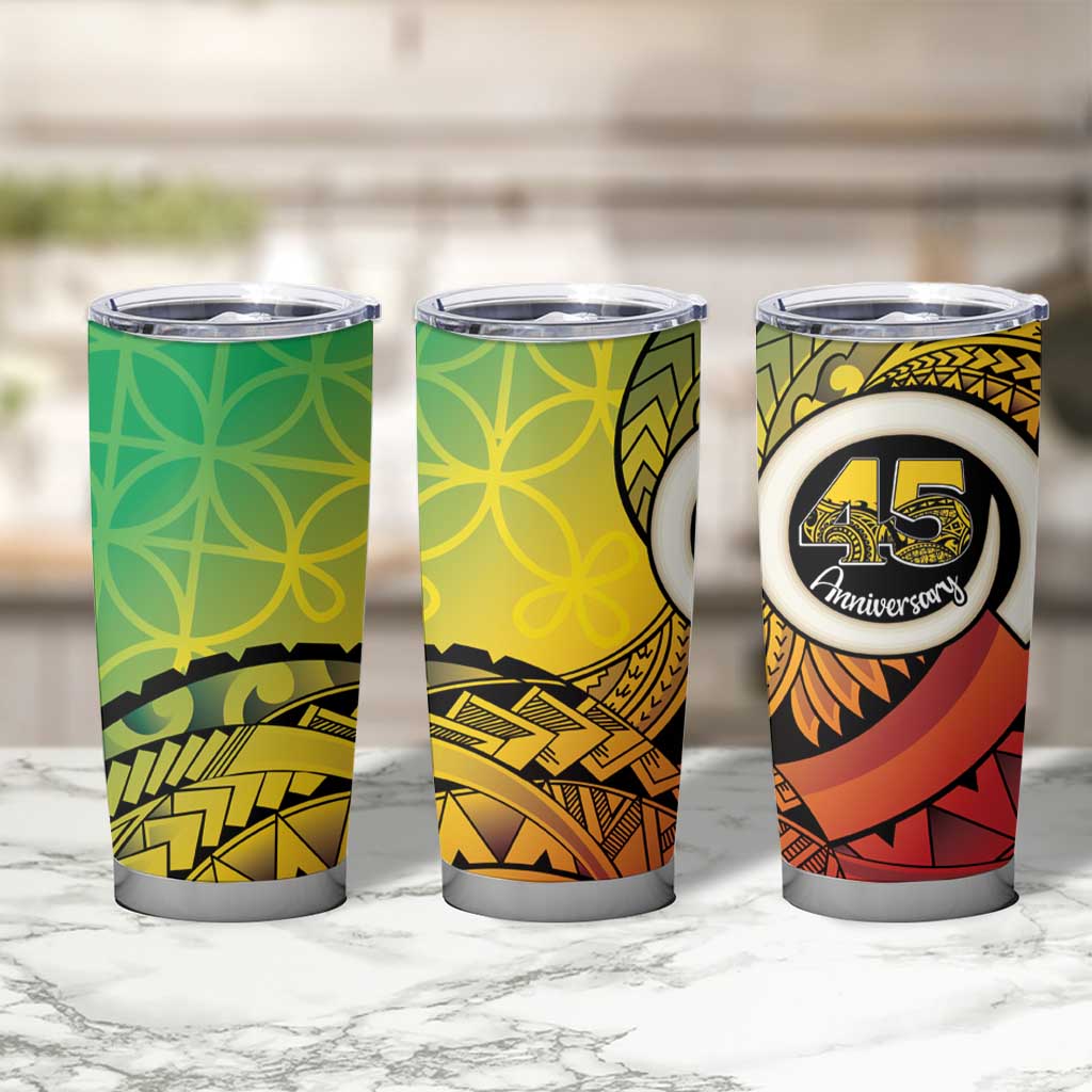 Vanuatu 45th Independence Anniversary Tumbler Cup Ni-Van Sandroing - Polynesian Pride