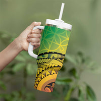 Vanuatu 45th Independence Anniversary Tumbler With Handle Ni-Van Sandroing LT7 - Polynesian Pride