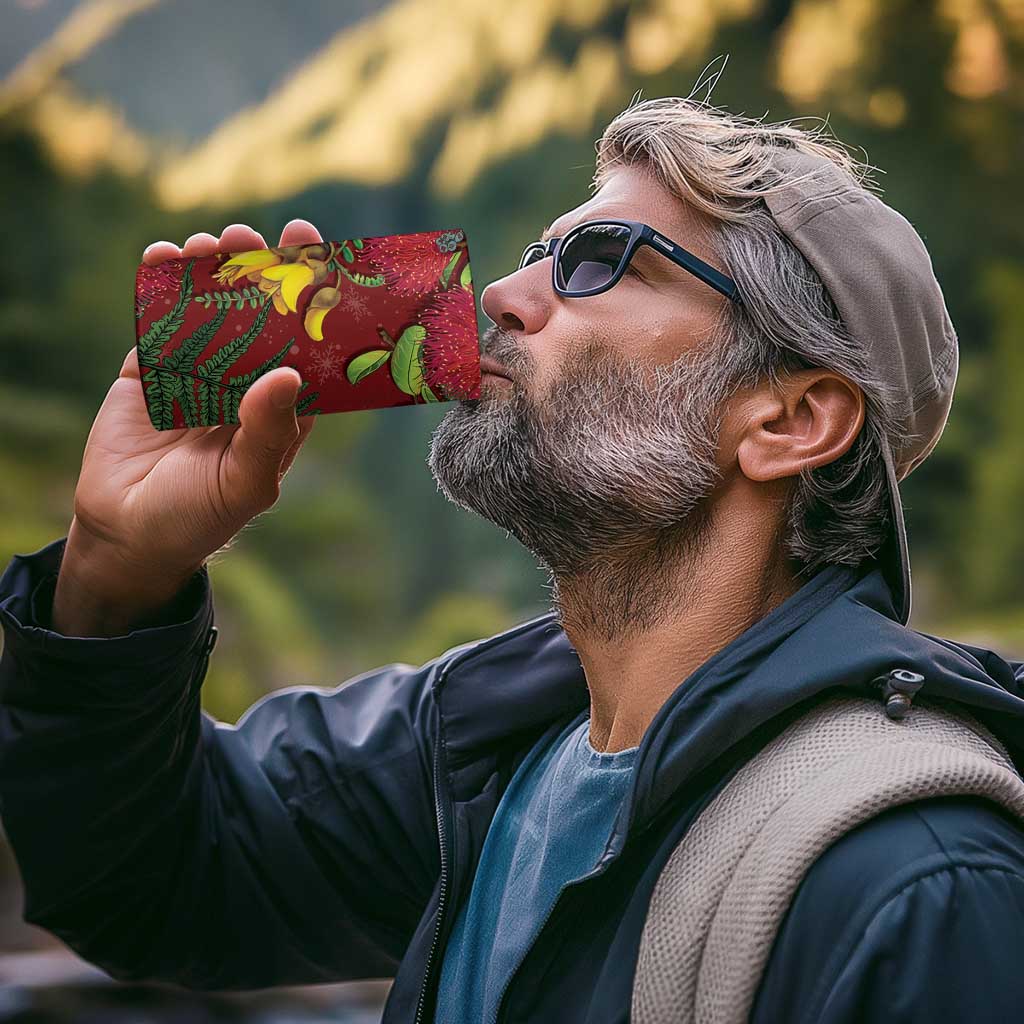 Kakapo Bird New Zealand 4 in 1 Can Cooler Tumbler Floral Christmas