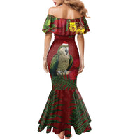 Kakapo Bird New Zealand Family Matching Mermaid Dress and Hawaiian Shirt Floral Christmas LT7 - Polynesian Pride