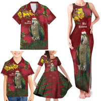 Kakapo Bird New Zealand Family Matching Tank Maxi Dress and Hawaiian Shirt Floral Christmas LT7 - Polynesian Pride
