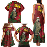 Kakapo Bird New Zealand Family Matching Tank Maxi Dress and Hawaiian Shirt Floral Christmas LT7 - Polynesian Pride