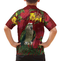 Kakapo Bird New Zealand Kid Hawaiian Shirt Floral Christmas LT7 - Polynesian Pride