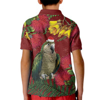 Kakapo Bird New Zealand Kid Polo Shirt Floral Christmas LT7 - Polynesian Pride