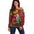 Kakapo Bird New Zealand Off Shoulder Sweater Floral Christmas