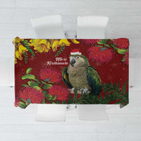 Kakapo Bird New Zealand Tablecloth Floral Christmas LT7 Red - Polynesian Pride