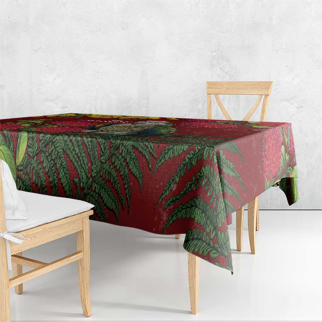 Kakapo Bird New Zealand Tablecloth Floral Christmas LT7 - Polynesian Pride