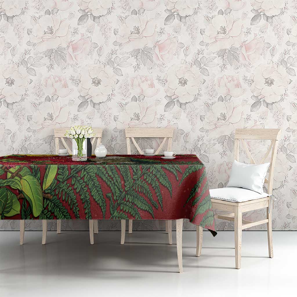 Kakapo Bird New Zealand Tablecloth Floral Christmas LT7 - Polynesian Pride