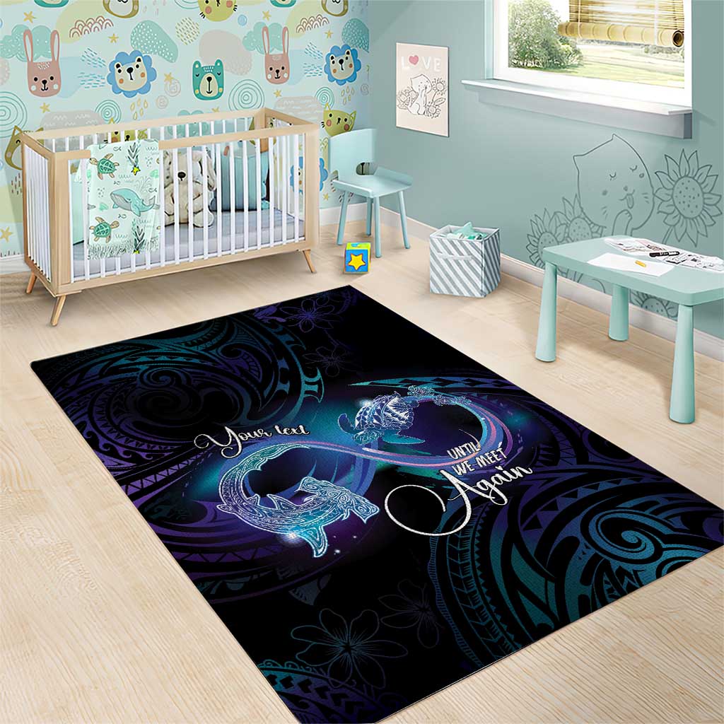 Polynesian Personalized Memorial Area Rug Oceanic Infinity Symbol - Until We Meet Again - Polynesian Pride