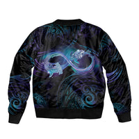 Polynesian Personalized Memorial Bomber Jacket Oceanic Infinity Symbol - Until We Meet Again - Polynesian Pride