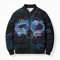 Polynesian Personalized Memorial Bomber Puffer Jacket Oceanic Infinity Symbol - Until We Meet Again - Polynesian Pride
