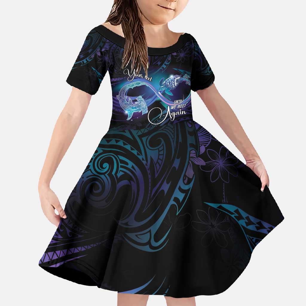 Polynesian Personalized Memorial Family Matching Mermaid Dress and Hawaiian Shirt Oceanic Infinity Symbol - Until We Meet Again - Polynesian Pride