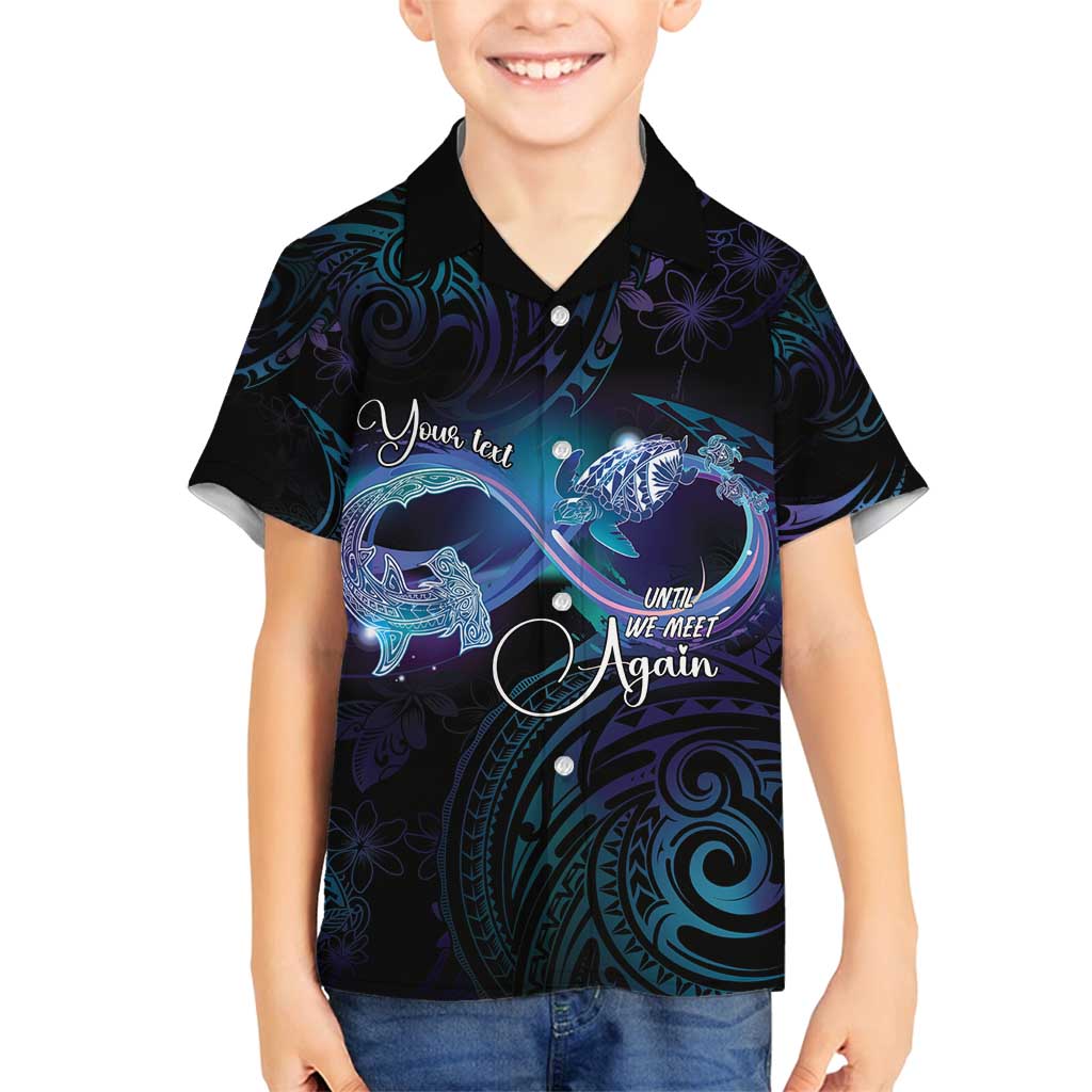 Polynesian Personalized Memorial Family Matching Tank Maxi Dress and Hawaiian Shirt Oceanic Infinity Symbol - Until We Meet Again - Polynesian Pride