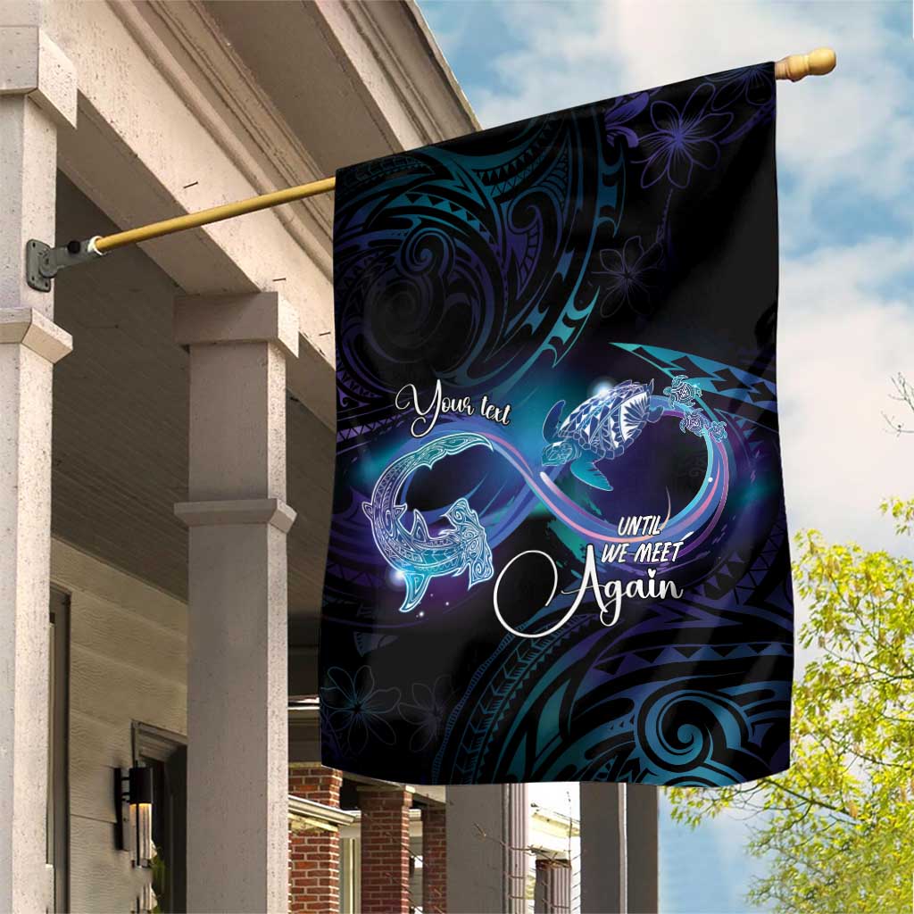 Polynesian Personalized Memorial Garden Flag Oceanic Infinity Symbol - Until We Meet Again LT7 House Flag Black - Polynesian Pride