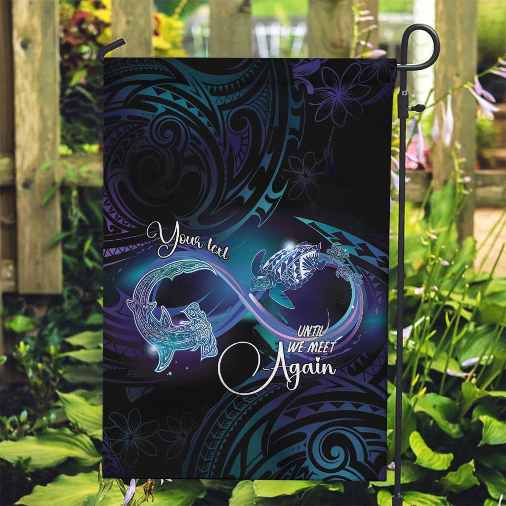 Polynesian Personalized Memorial Garden Flag Oceanic Infinity Symbol - Until We Meet Again LT7 Garden Flag Black - Polynesian Pride