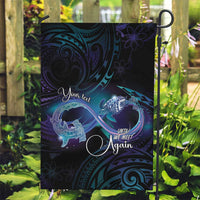 Polynesian Personalized Memorial Garden Flag Oceanic Infinity Symbol - Until We Meet Again LT7 Garden Flag Black - Polynesian Pride
