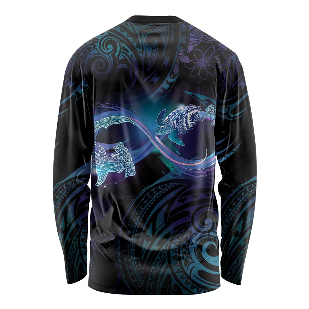 Polynesian Personalized Memorial Long Sleeve Shirt Oceanic Infinity Symbol - Until We Meet Again - Polynesian Pride