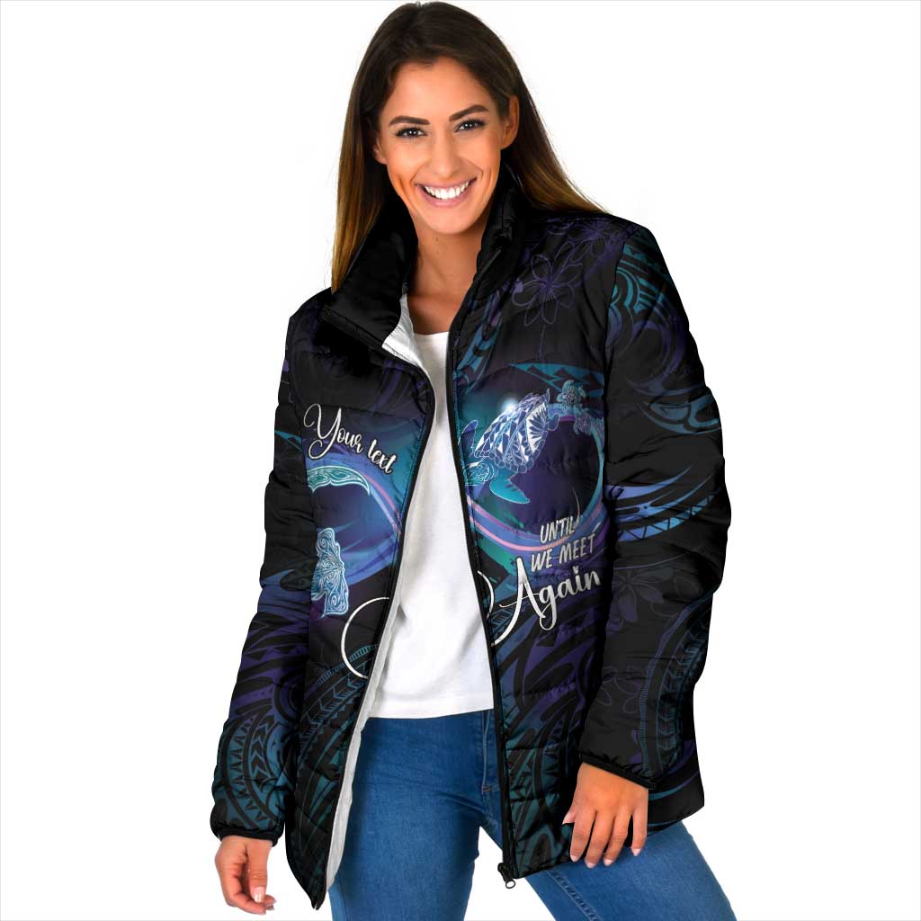 Polynesian Personalized Memorial Padded Jacket Oceanic Infinity Symbol - Until We Meet Again - Polynesian Pride