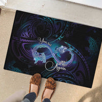Polynesian Personalized Memorial Rubber Doormat Oceanic Infinity Symbol - Until We Meet Again - Polynesian Pride