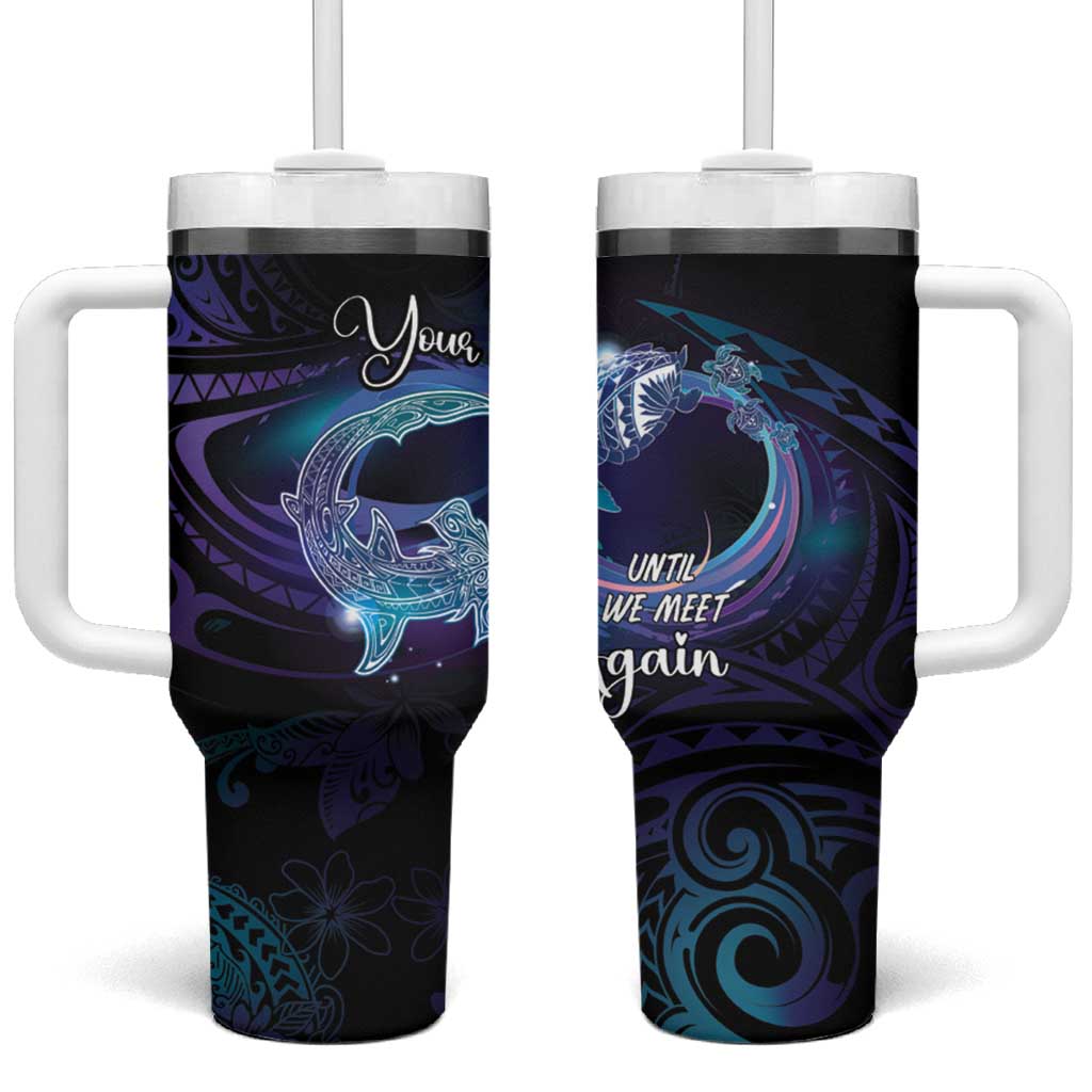 Polynesian Personalized Memorial Tumbler With Handle Oceanic Infinity Symbol - Until We Meet Again - Polynesian Pride