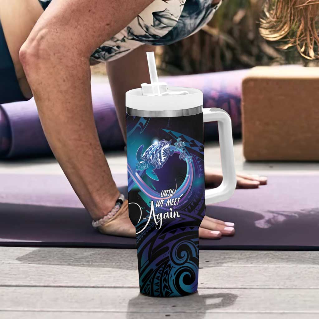 Polynesian Personalized Memorial Tumbler With Handle Oceanic Infinity Symbol - Until We Meet Again - Polynesian Pride