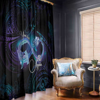 Polynesian Personalized Memorial Window Curtain Oceanic Infinity Symbol - Until We Meet Again - Polynesian Pride