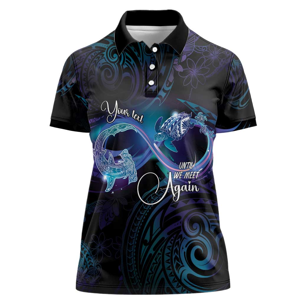 Polynesian Personalized Memorial Women Polo Shirt Oceanic Infinity Symbol - Until We Meet Again - Polynesian Pride