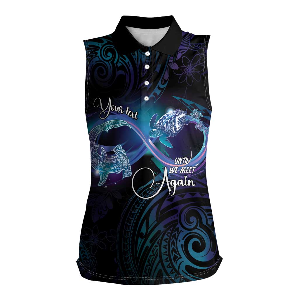 Polynesian Personalized Memorial Women Sleeveless Polo Shirt Oceanic Infinity Symbol - Until We Meet Again - Polynesian Pride