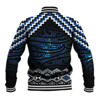 New Zealand Matariki Baseball Jacket Galaxy Styled Taniko LT7 - Polynesian Pride