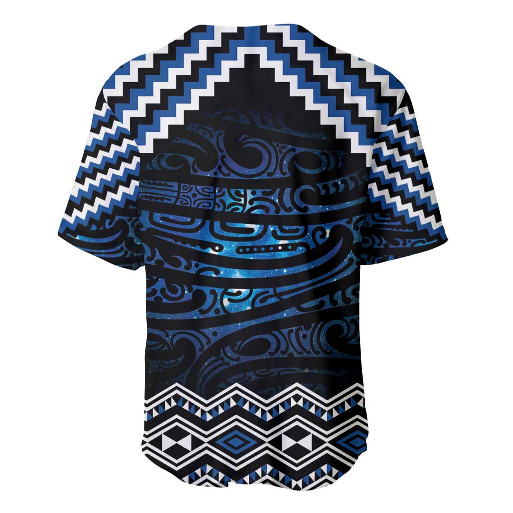 New Zealand Matariki Baseball Jersey Galaxy Styled Taniko LT7 - Polynesian Pride