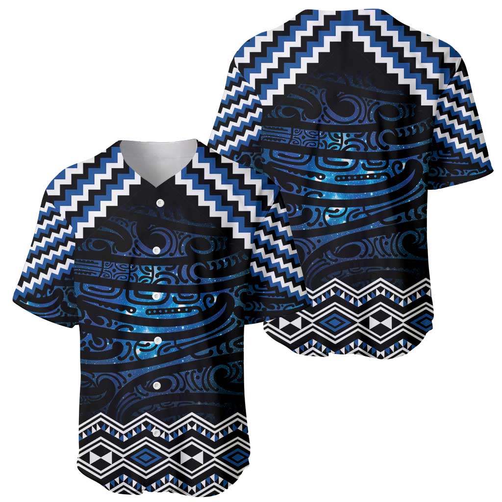 New Zealand Matariki Baseball Jersey Galaxy Styled Taniko LT7 - Polynesian Pride