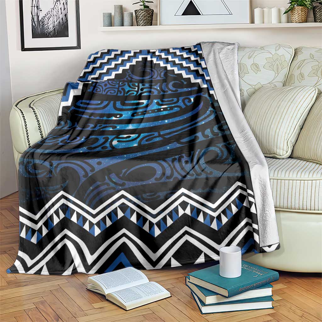 New Zealand Matariki Blanket Galaxy Styled Taniko LT7 Blue - Polynesian Pride