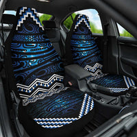 New Zealand Matariki Car Seat Cover Galaxy Styled Taniko LT7 One Size Blue - Polynesian Pride