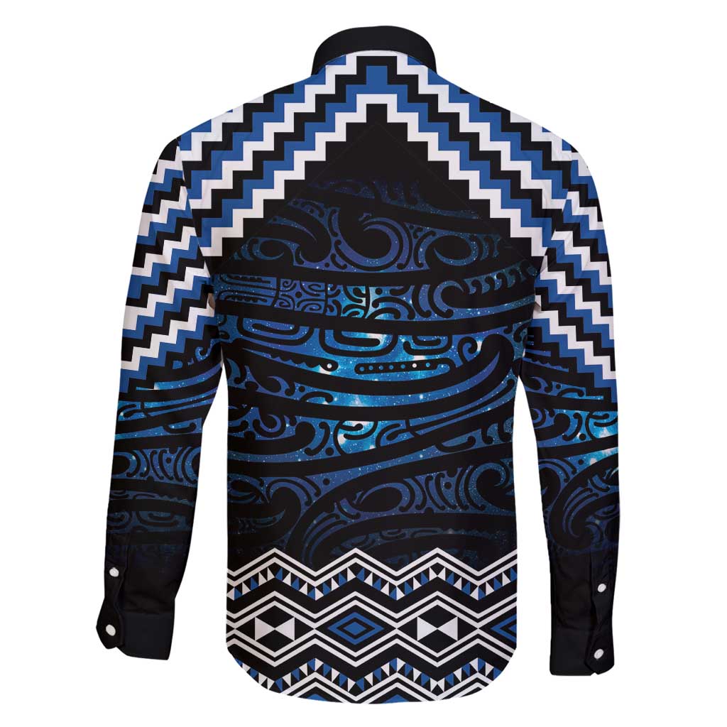New Zealand Matariki Family Matching Summer Maxi Dress and Hawaiian Shirt Galaxy Styled Taniko