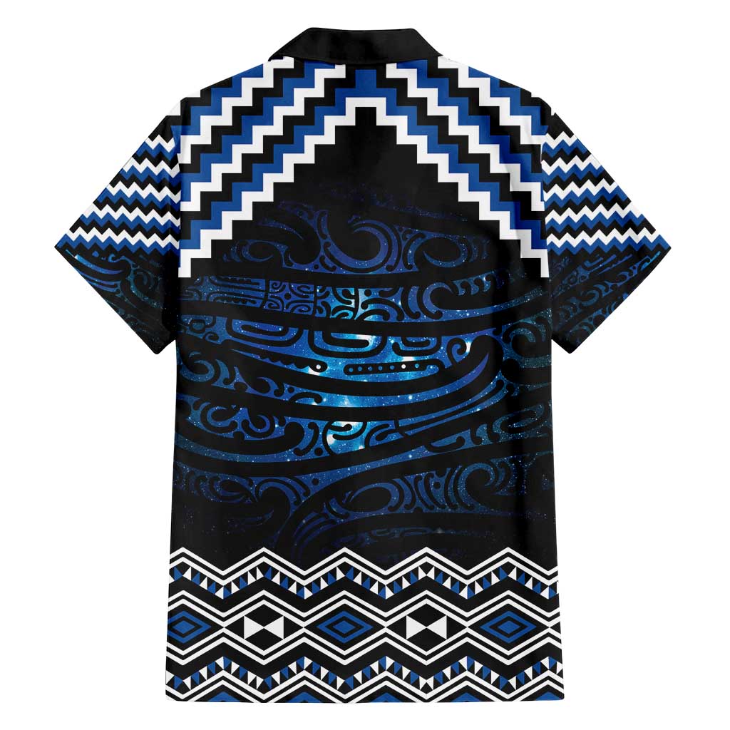 New Zealand Matariki Family Matching Tank Maxi Dress and Hawaiian Shirt Galaxy Styled Taniko LT7 - Polynesian Pride