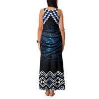 New Zealand Matariki Family Matching Tank Maxi Dress and Hawaiian Shirt Galaxy Styled Taniko LT7 - Polynesian Pride