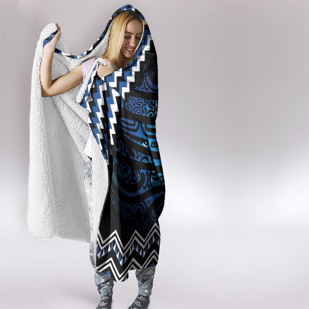 New Zealand Matariki Hooded Blanket Galaxy Styled Taniko LT7 - Polynesian Pride