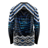 New Zealand Matariki Long Sleeve Shirt Galaxy Styled Taniko LT7 - Polynesian Pride
