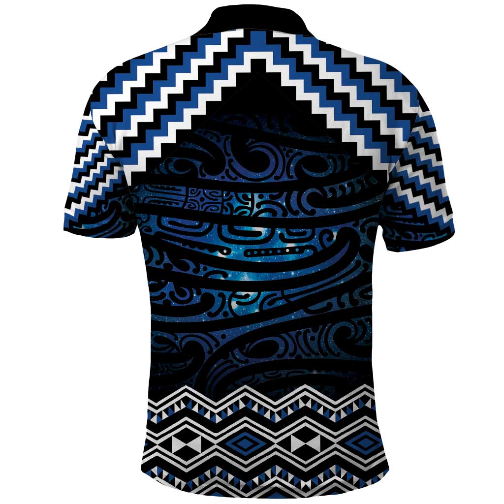 New Zealand Matariki Polo Shirt Galaxy Styled Taniko LT7 - Polynesian Pride
