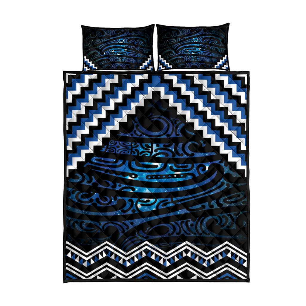 New Zealand Matariki Quilt Bed Set Galaxy Styled Taniko LT7 - Polynesian Pride