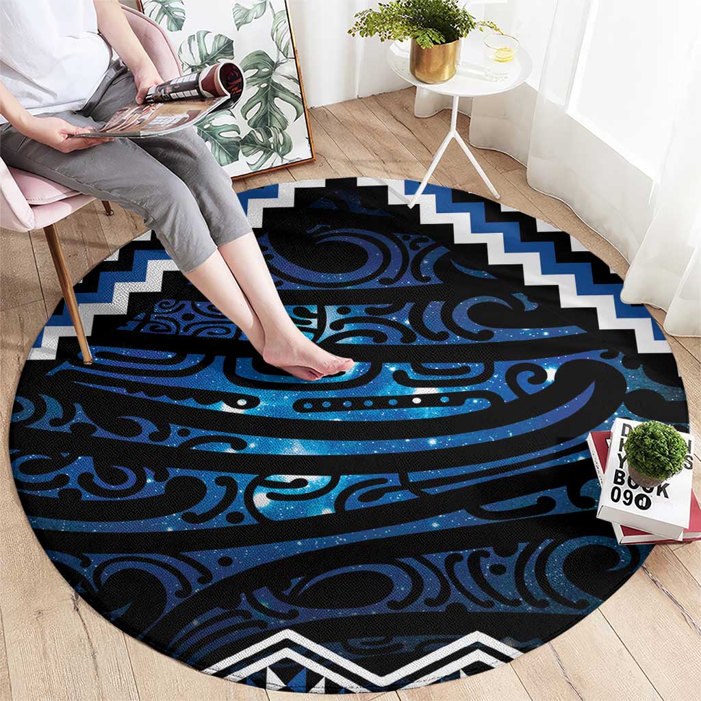 New Zealand Matariki Round Carpet Galaxy Styled Taniko LT7 - Polynesian Pride