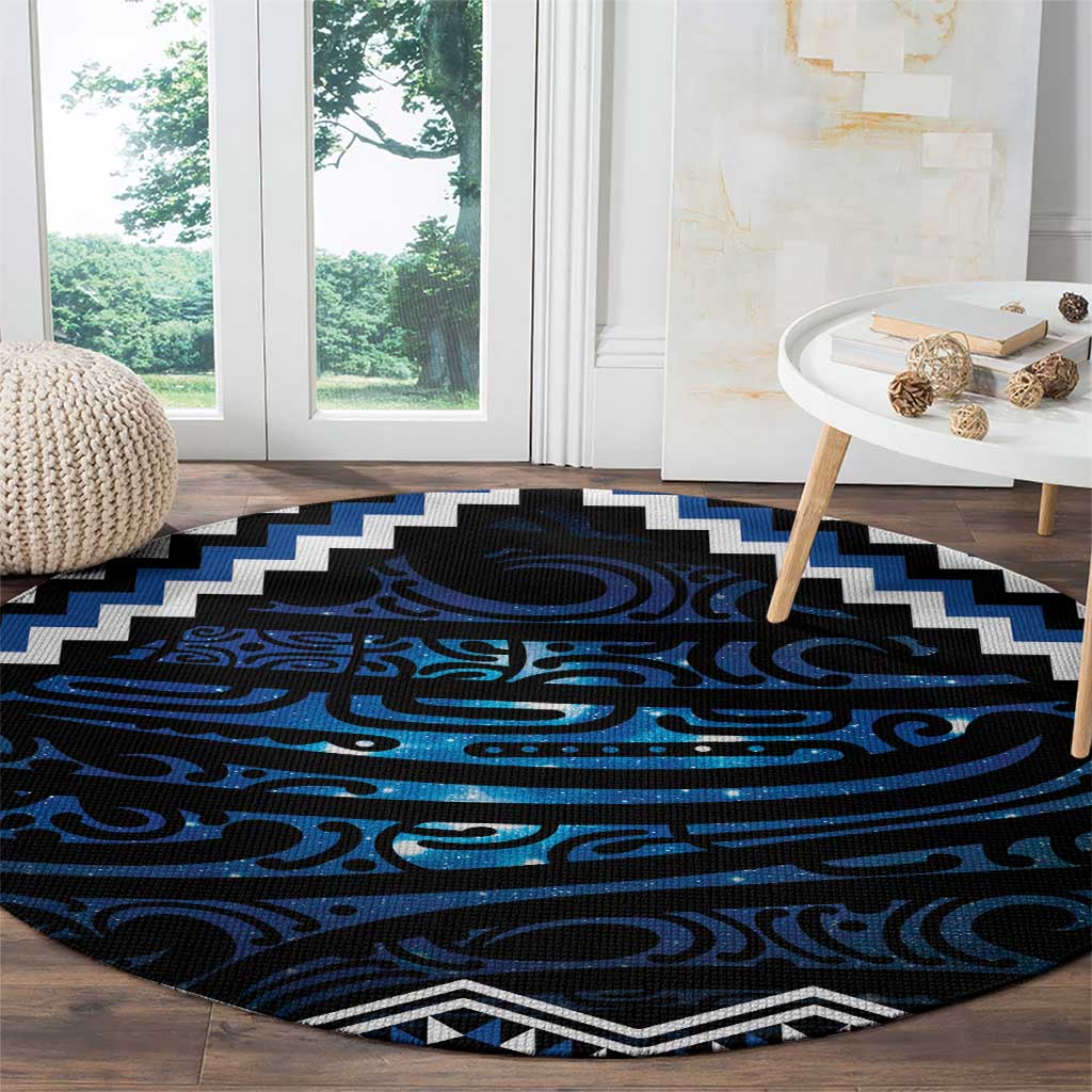 New Zealand Matariki Round Carpet Galaxy Styled Taniko LT7 - Polynesian Pride