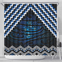 New Zealand Matariki Shower Curtain Galaxy Styled Taniko LT7 - Polynesian Pride