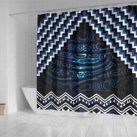 New Zealand Matariki Shower Curtain Galaxy Styled Taniko LT7 - Polynesian Pride
