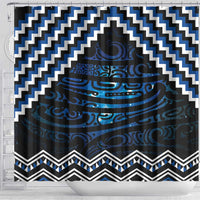 New Zealand Matariki Shower Curtain Galaxy Styled Taniko LT7 - Polynesian Pride